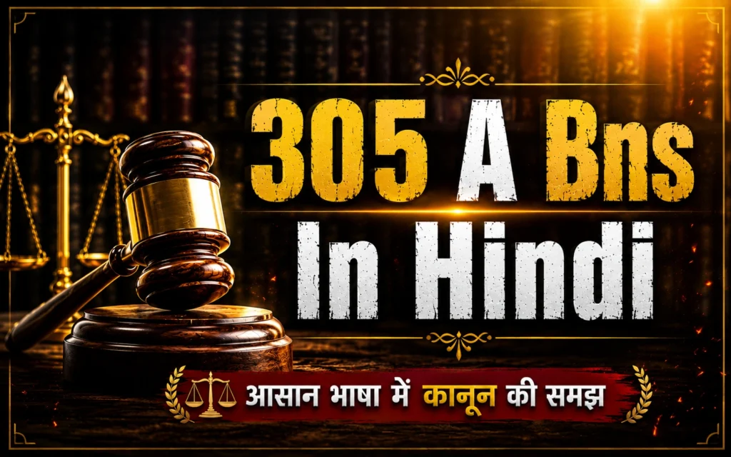 305 A BNS In Hindi: जानिए क्या है यह धारा, सजा और जमानत की पूरी जानकारी 2026 305 A Bns In Hindi